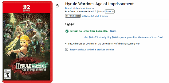 怀远股票 《塞尔达无双 封印战记》实体版首曝：不是钥匙卡！